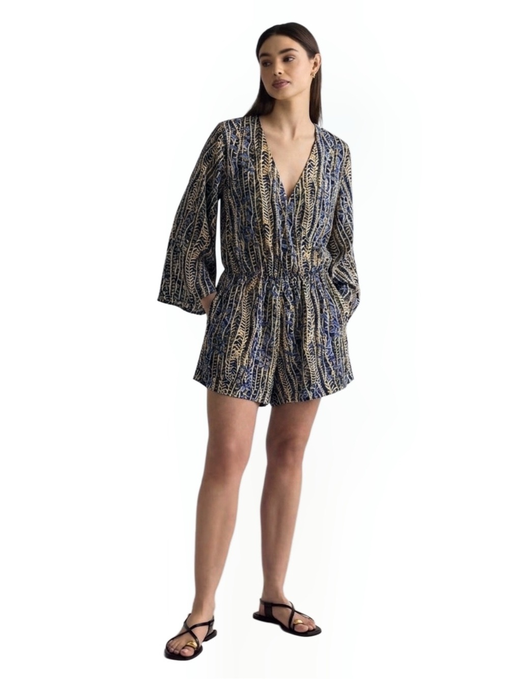 Kush Raho Ibiza Tropical Print Romper — Size S/M